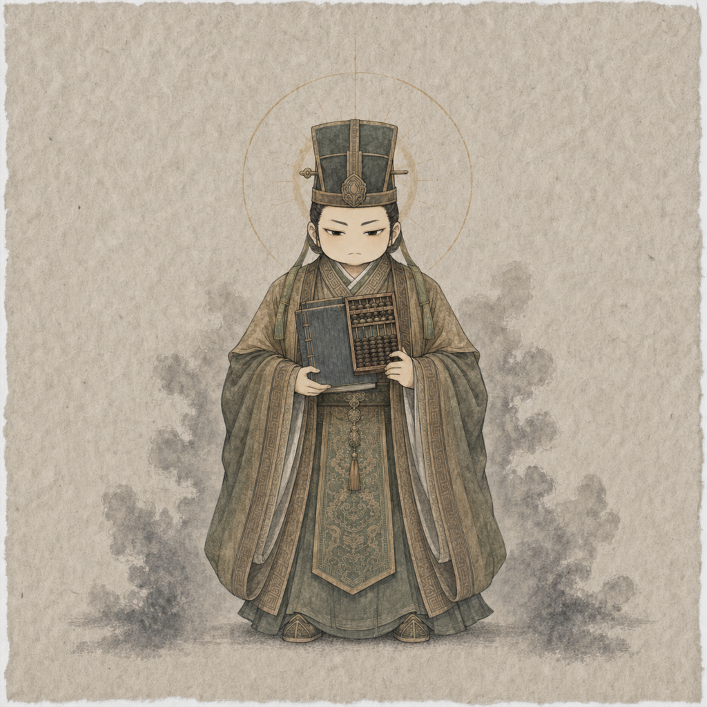 户部水墨Q版人物图