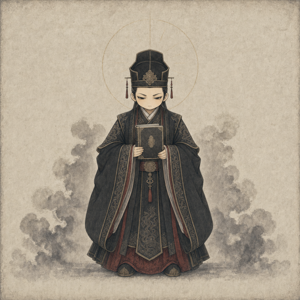 刑部水墨Q版人物图